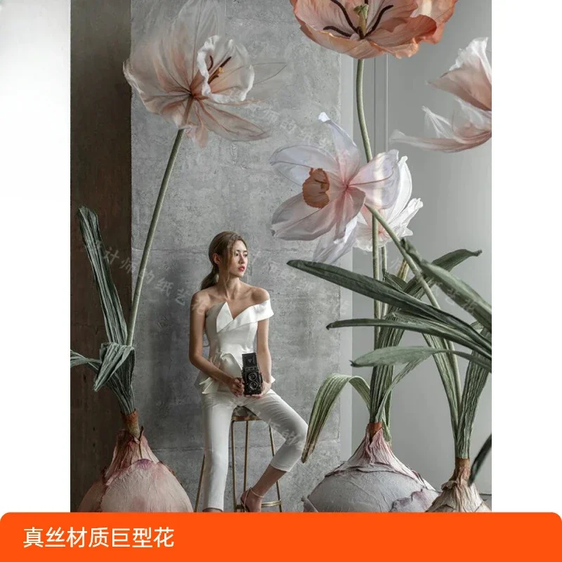 Шелковый бумага нарцисса художественный цветок большой гигантский салон