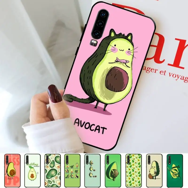 

Cartoon lovely avocado Phone Case for Huawei P30 40 20 10 8 9 lite pro plus Psmart2019