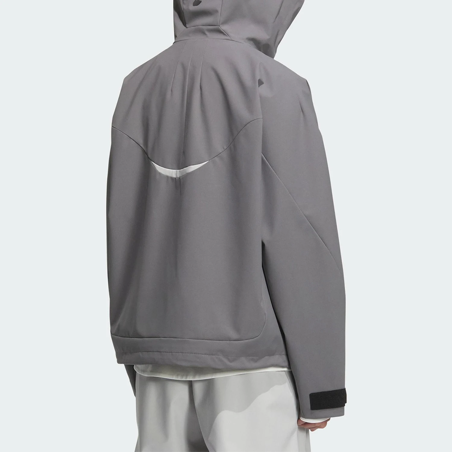 Фото Оригинальная мужская спортивная куртка Adidas FUSTL P JKT с капюшоном и комбинированным дизайном, модель KA2430 №2