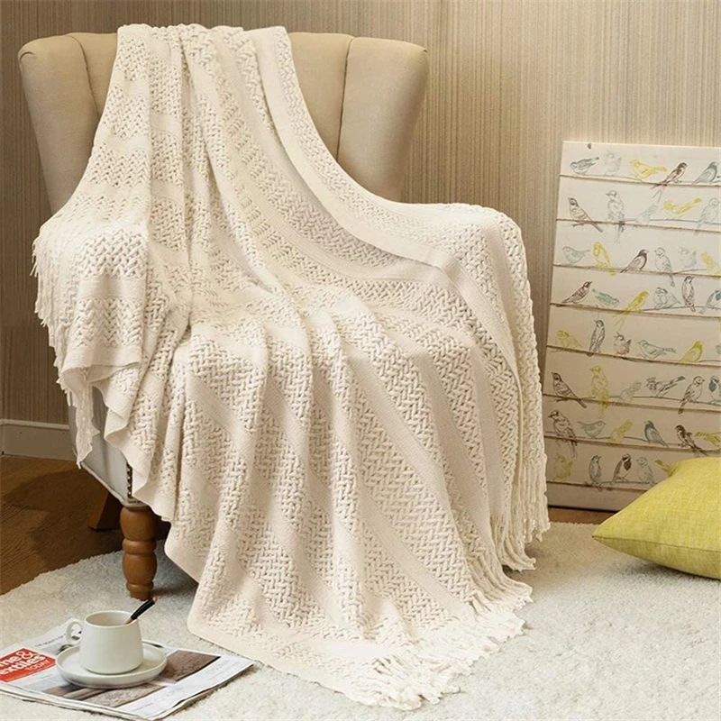 

Nordic Knitted Blanket Plaid for Beds Throw Thread Blankets for Sofa Cover Travel TV Nap Blankets Soft Towel Plaid Home Comfort