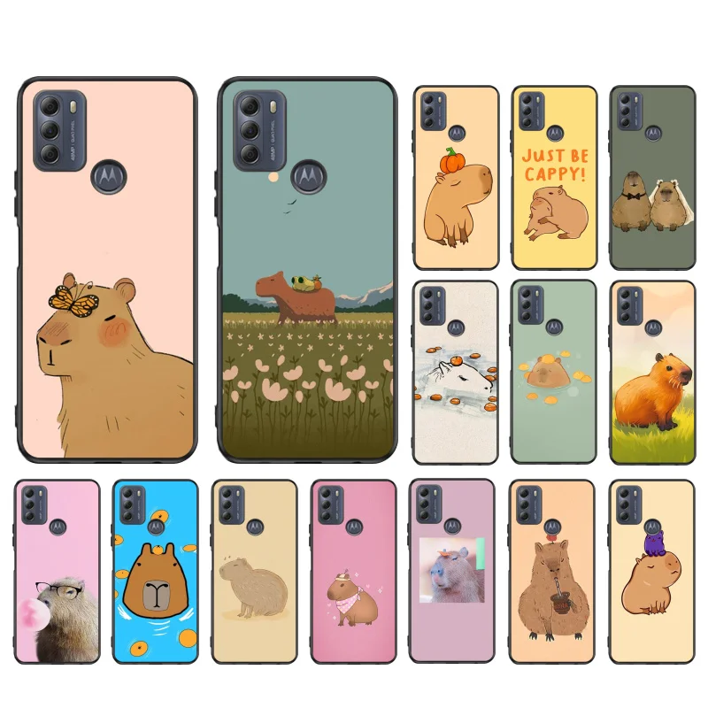 

Capybara Phone Case for Motorola G22 G60 G52 G100 GStylus G30 G10 G20 G50 GPure E32 E20 E40 E7Power Edge20lite Pro OneAction