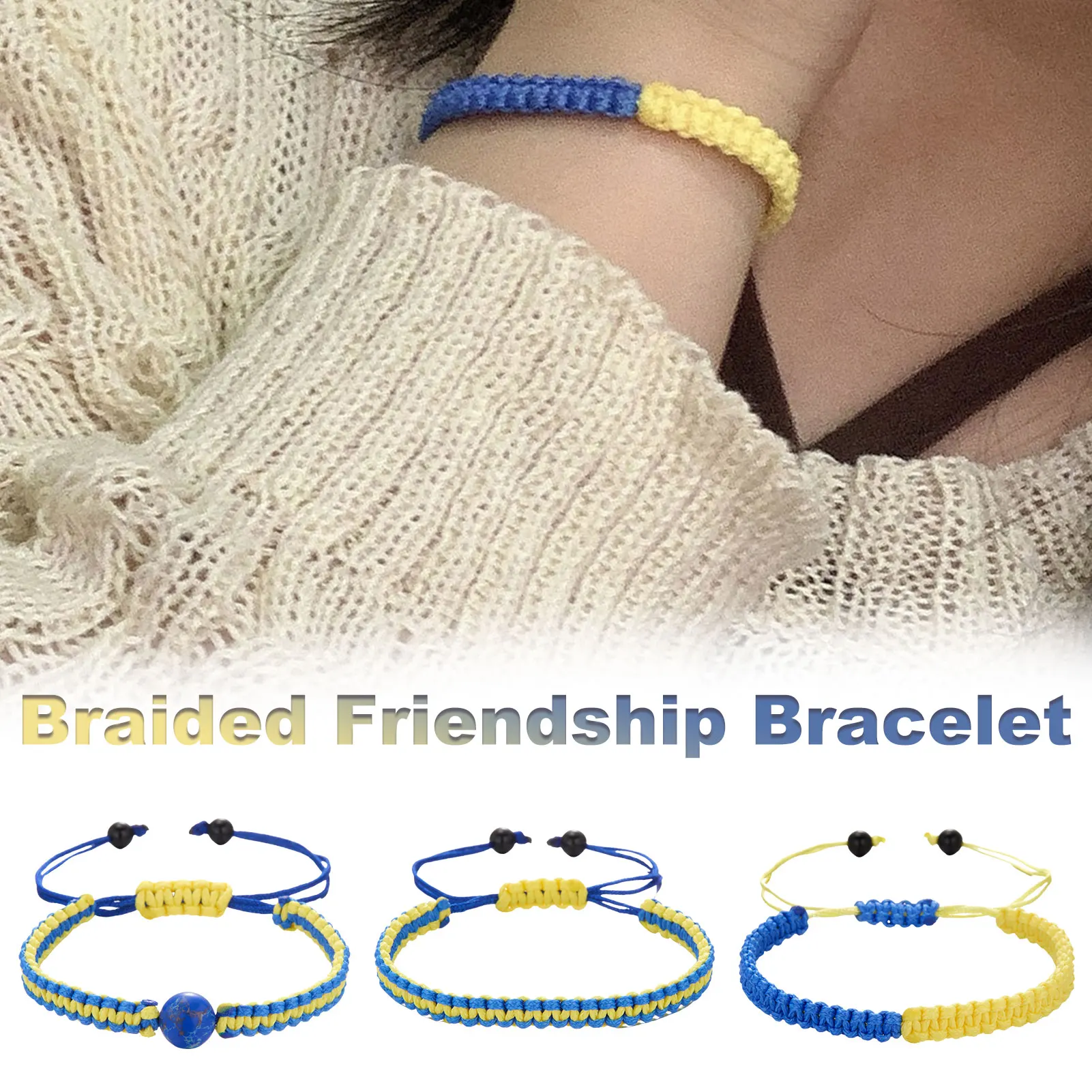 

Плетеные браслеты в эстетике, плетеные браслеты дружбы, плетеный эластичный браслет с бусинами, регулируемый браслет на шнурке для женщин