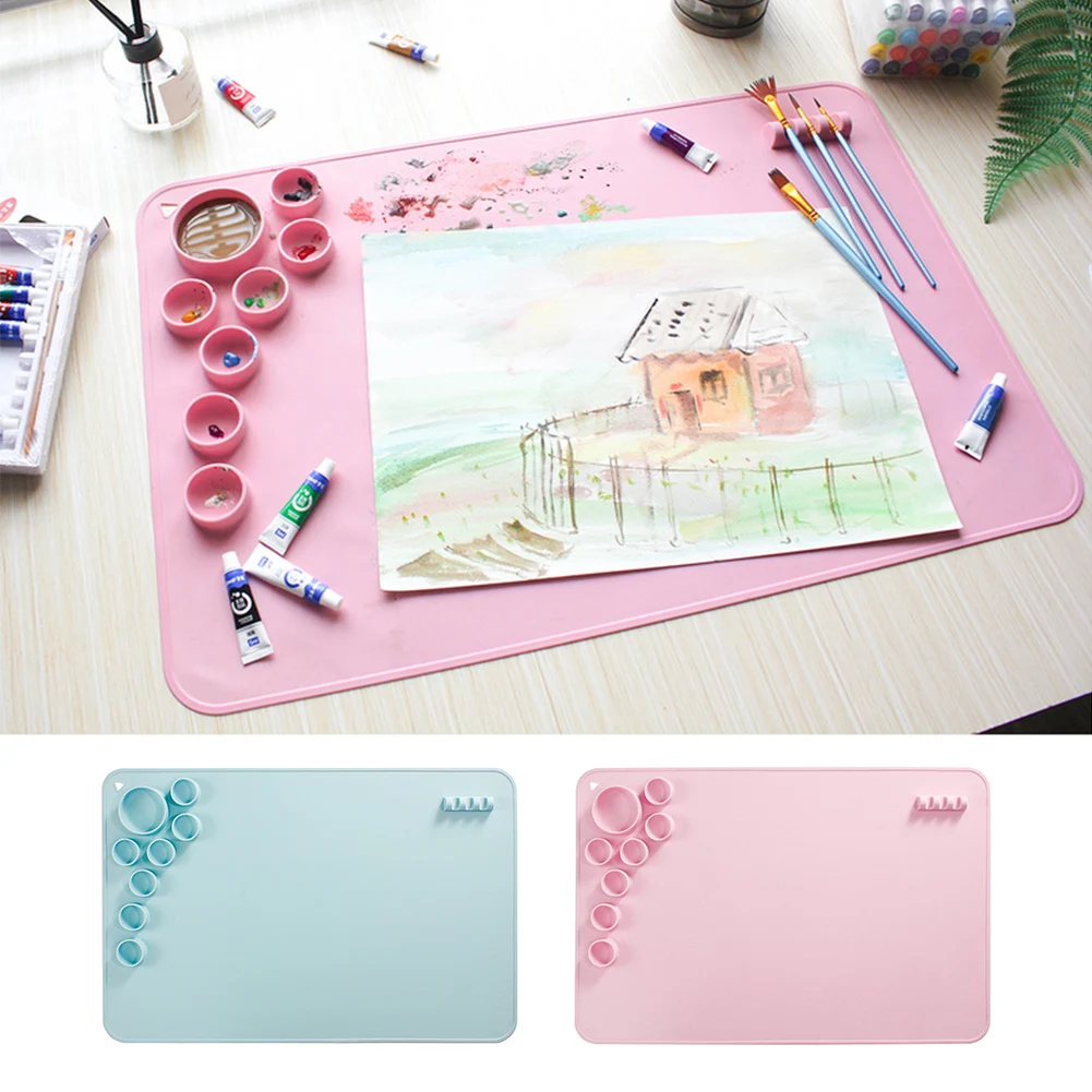 

Противоскользящая картина «сделай сам», полимер, литье, акварель, гибкая, Легкая очистка, термостойкая, большая, с отсеками, силиконовая иск...