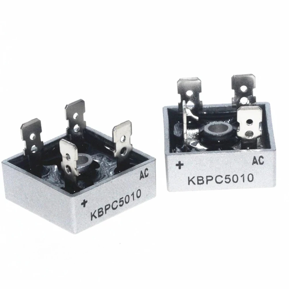 

10Pcs KBPC5010-1000V 50A Metal Case Single Phases Diode Bridge Rectifier Diode Chip Rectifiers Electrical Equipment Parts