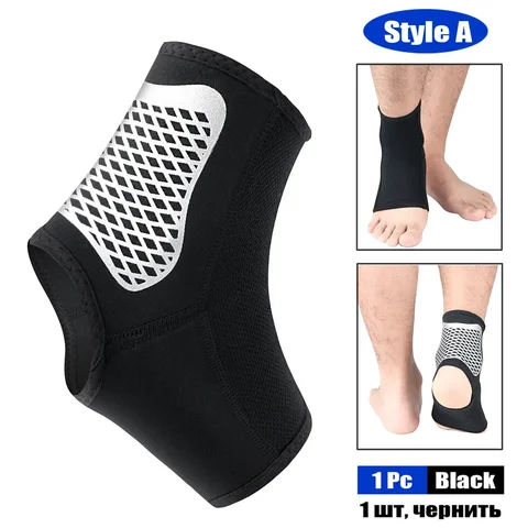 1Pc Sports Ankle Support Socks Elastic Breathable Foot Brace Sprain Protector for Cycling  Running Basketball Football Fitness
