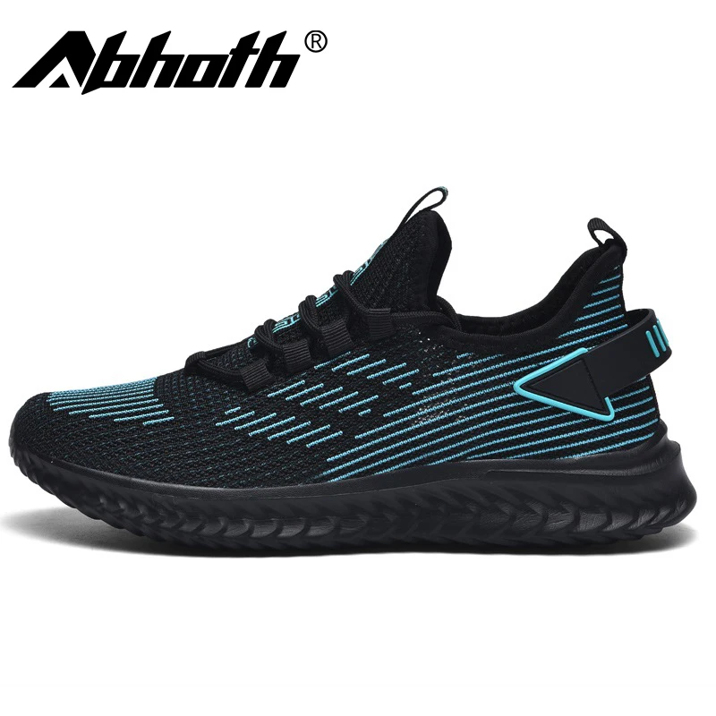 

Abhoth Fashion Breathable Fabric Men's Casual Shoes Lightweight Mesh-lined Sneakers Outdoor Non-slip Wear-resistant Sports Shoes