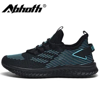 abhoth fashion breathable fabric mens casual shoes lightweight mesh lined sneakers outdoor non slip wear resistant sports shoes