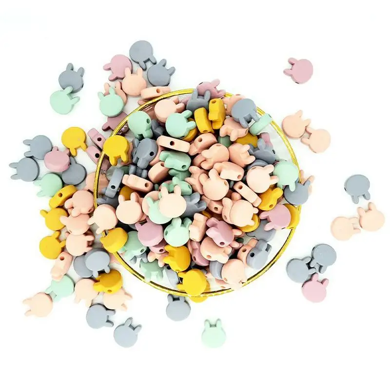 20 шт./упаковка пластиковые макарон в форме головы кролика