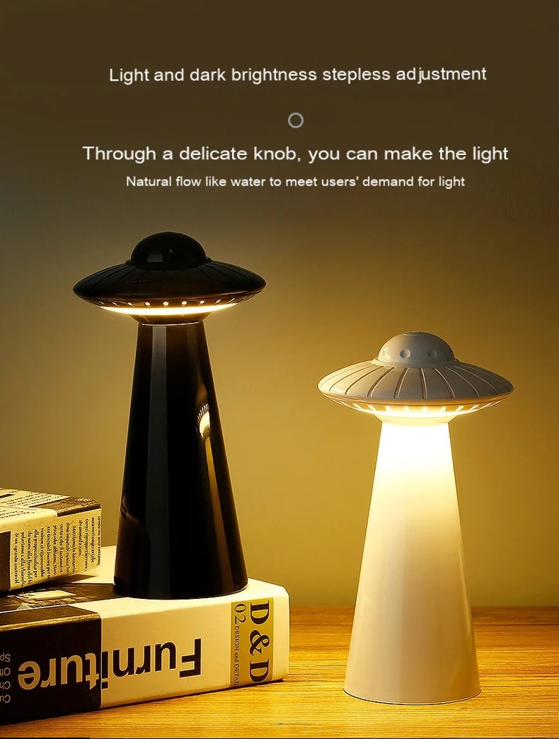 

UFO UFO Night Light Charging Lamp Creative Table Lamp Bedroom Infinite Shift Atmosphere Table Lamp