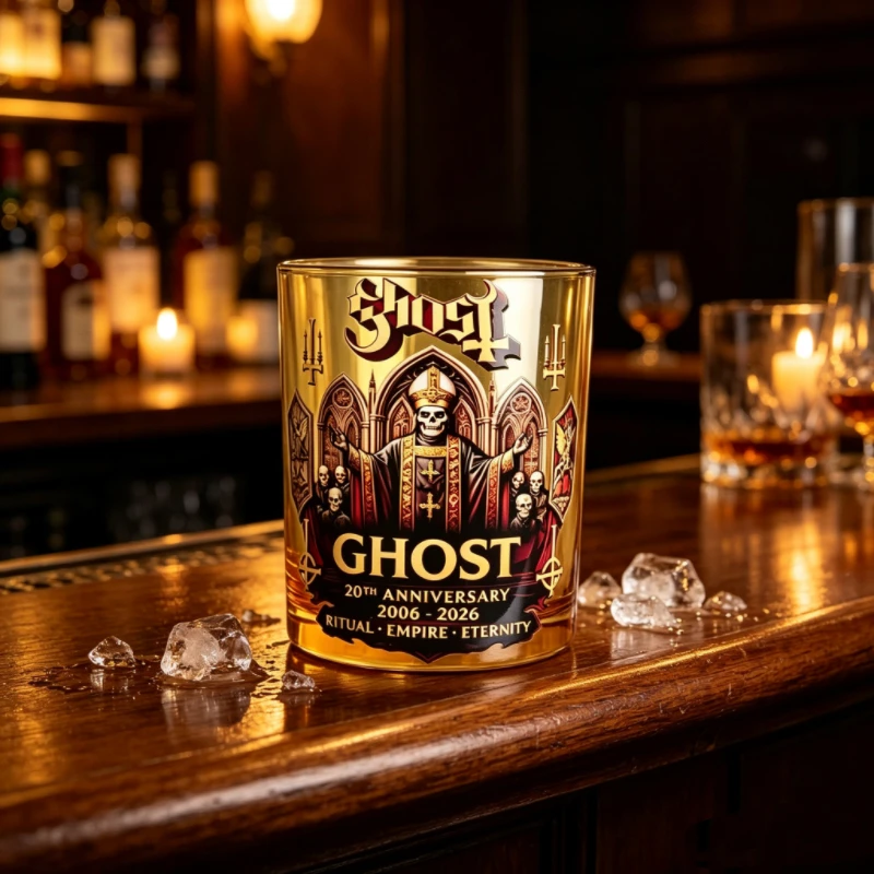 Фото Стеклянная кружка в готическом стиле Dark Ritual Ghost для бара, коллекционная чашка для фанатов хэви-метала №3