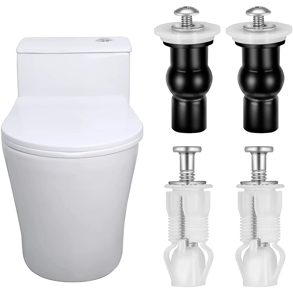 

4x Top Fix Toilet Seat Screws Nut Cover Lid Pan Fixing WC Blind Hole Fitting Kit Universal Bathroom Accessories