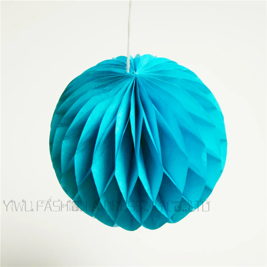 

6inch= 15cm 10pcs/lot Blue Tissue Paper Flowers balls pom Poms honeycomb lantern Party Decor Craft Wedding Decoration