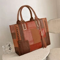 women vintage handbags genuine leather large capacity business totes summer designer travel brand niche cowhide shoulder bags