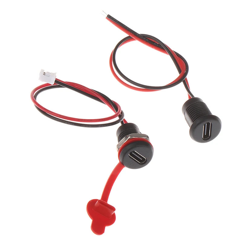 

USB Type C 2-контактный разъем для зарядки высокого тока с накидной защелкой PH2.0 USB TYPE-C гнездовой Тип C водонепроницаемый гнездовой разъем