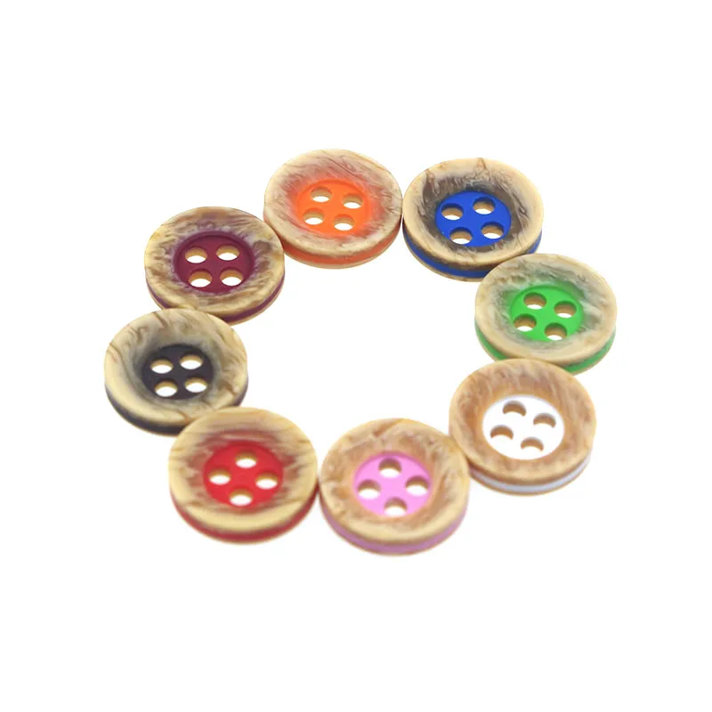 

30pcs 12mm Resin Buttons Scrapbook 4-Holes Retro sewing accessories botones 12mm buttons for clothing sewing supplies diy