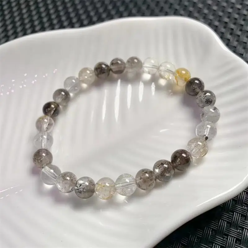 7 мм натуральный цветной браслет с бриллиантами Herkimer для женщин и мужчин