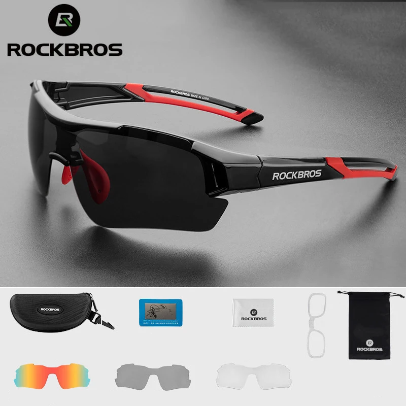 

ROCKBROS Polarized Cycling Glasses Men Sports Sunglasses Road MTB Mountain Bike Bicycle Riding Protection Goggles Eyewear 5 Lens