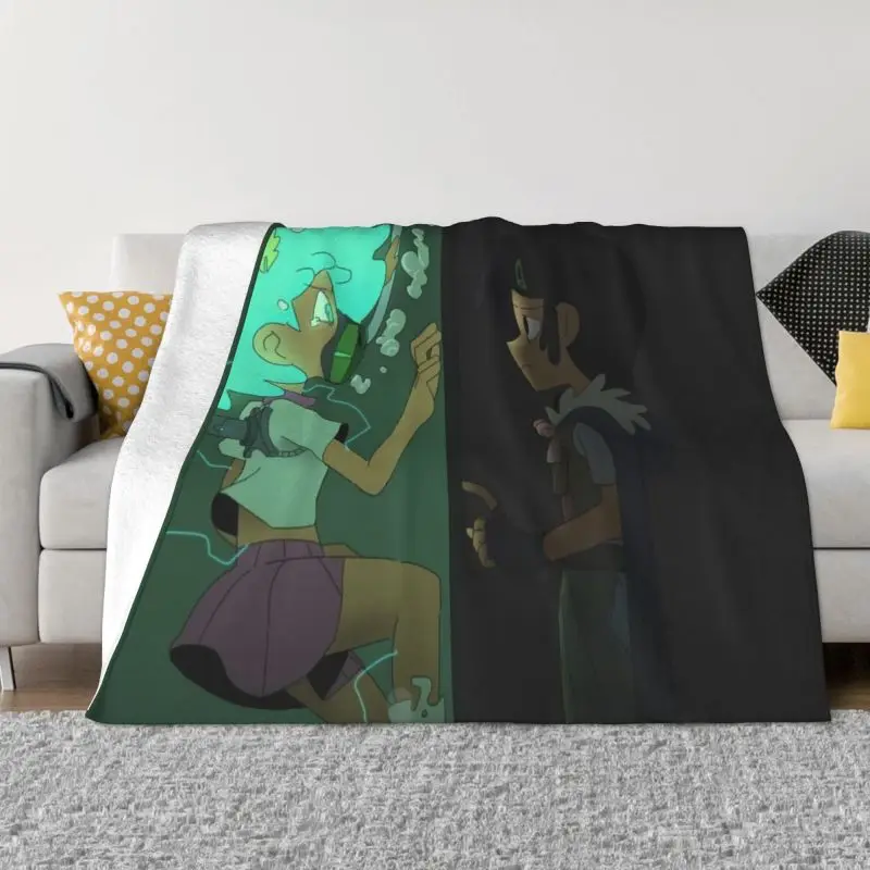 

Мягкое Флисовое одеяло Amphibia Love Duo, весеннее теплое фланелевое одеяло в стиле аниме Cartoo, покрывало для дивана, постельное белье для улицы