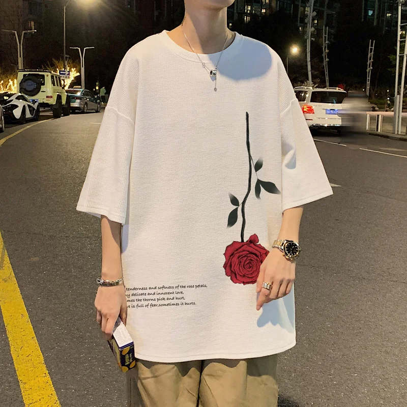 

Unisex waffle short sleeve t-shirt men's t-shirt men's fashion brand top men's