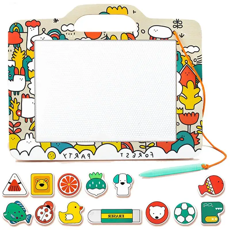 

Magnetic Drawing Board For Kids Doodle Board Erasable Toddler Doodle And Sketch Pad With Magnetic Stamps For Toddlers Girls Boys
