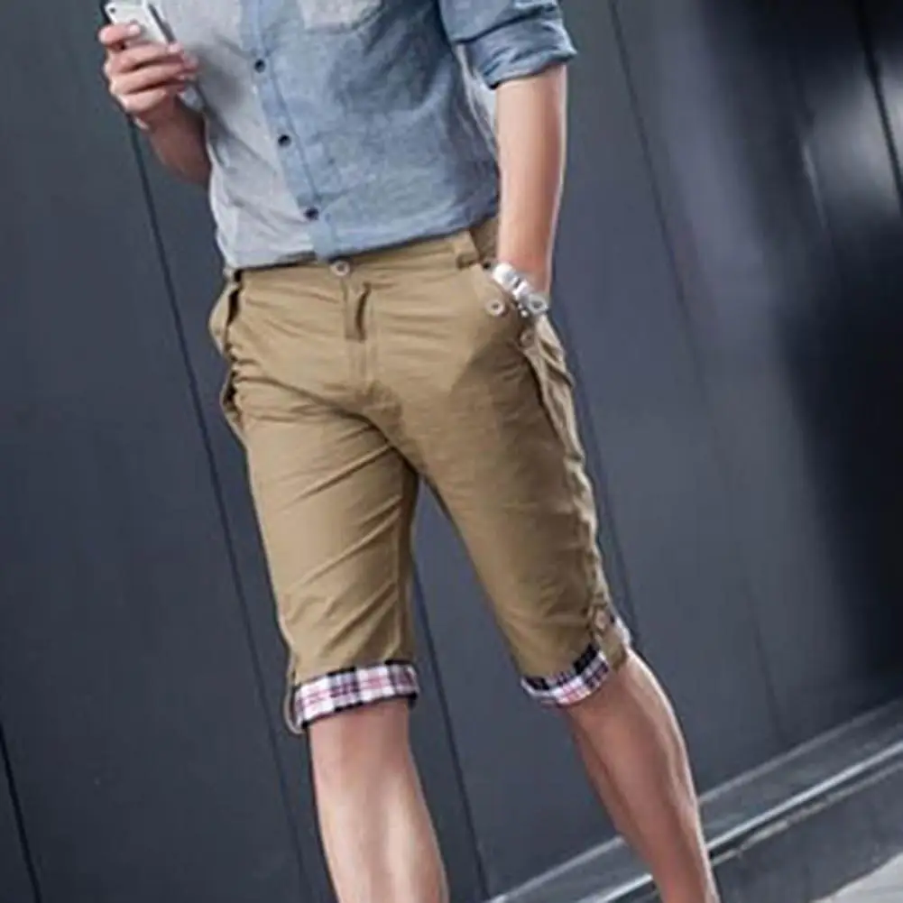 

Short Pants Knee Length Streetwear All Match Korean Style Slim-fitting Shorts Shorts for School