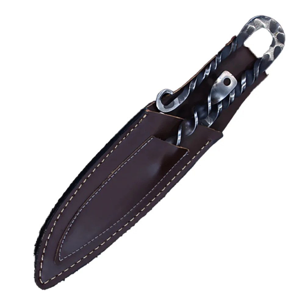 

Mini Boning Knife With Pouch Sets Handmade Forged 7Cr17 Steel Twist Handle Chinese Kung Fu Tea Needle 3.5/5.5 Inch Viking Knife