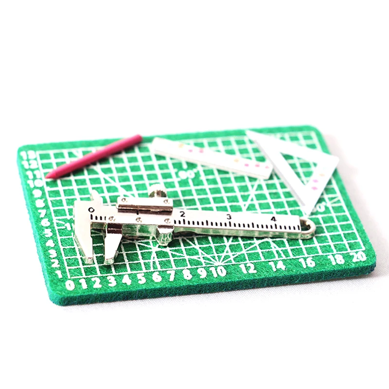 112 dollhouse miniature vernier caliper keychain simulation learning supply accessory doll house cute mini ornament decoration free global shipping