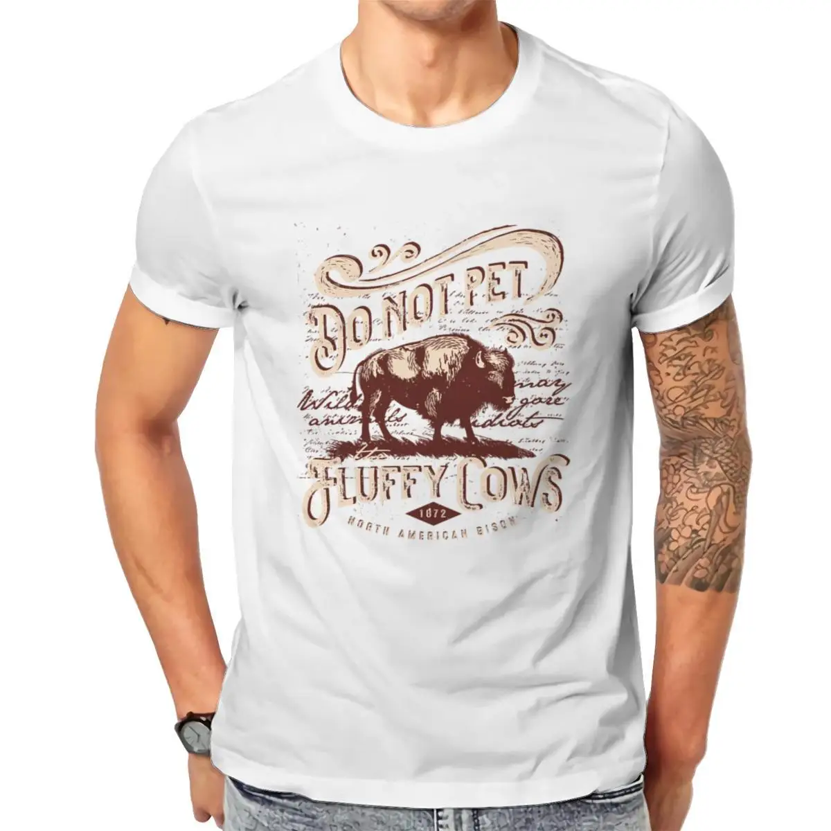 

Wholesale Do Not Pet the Fluffy Cows! A Bear & Blue Original Unisex Super Soft T-Shirt Black Red Gift Kawaii Tees 101942