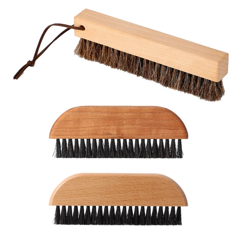 

Natural Horsehair Coffee Brush Anti-static Household Sweeping Bar Solid Wood