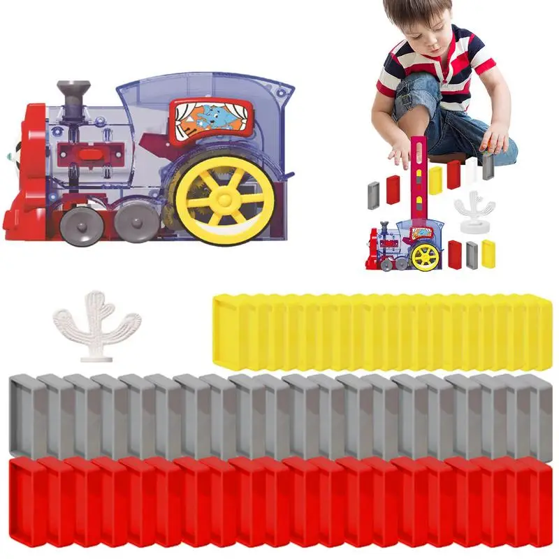 

Domino Train Train Dominoes Set With Colorful Lighting And Sound Domino Rally Electric Train Set Domino Stacking Toy For Train