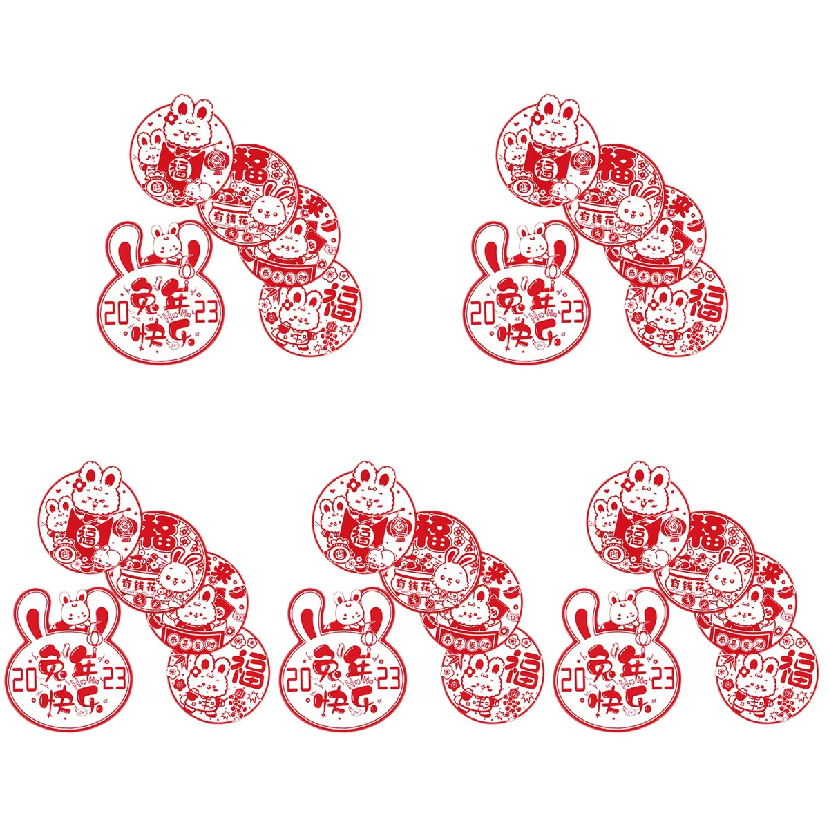 

100 pcs Static Glass Window Clings Glass Window Decals Static Window Decals Chinese Window Stickers Chinese Window Decals