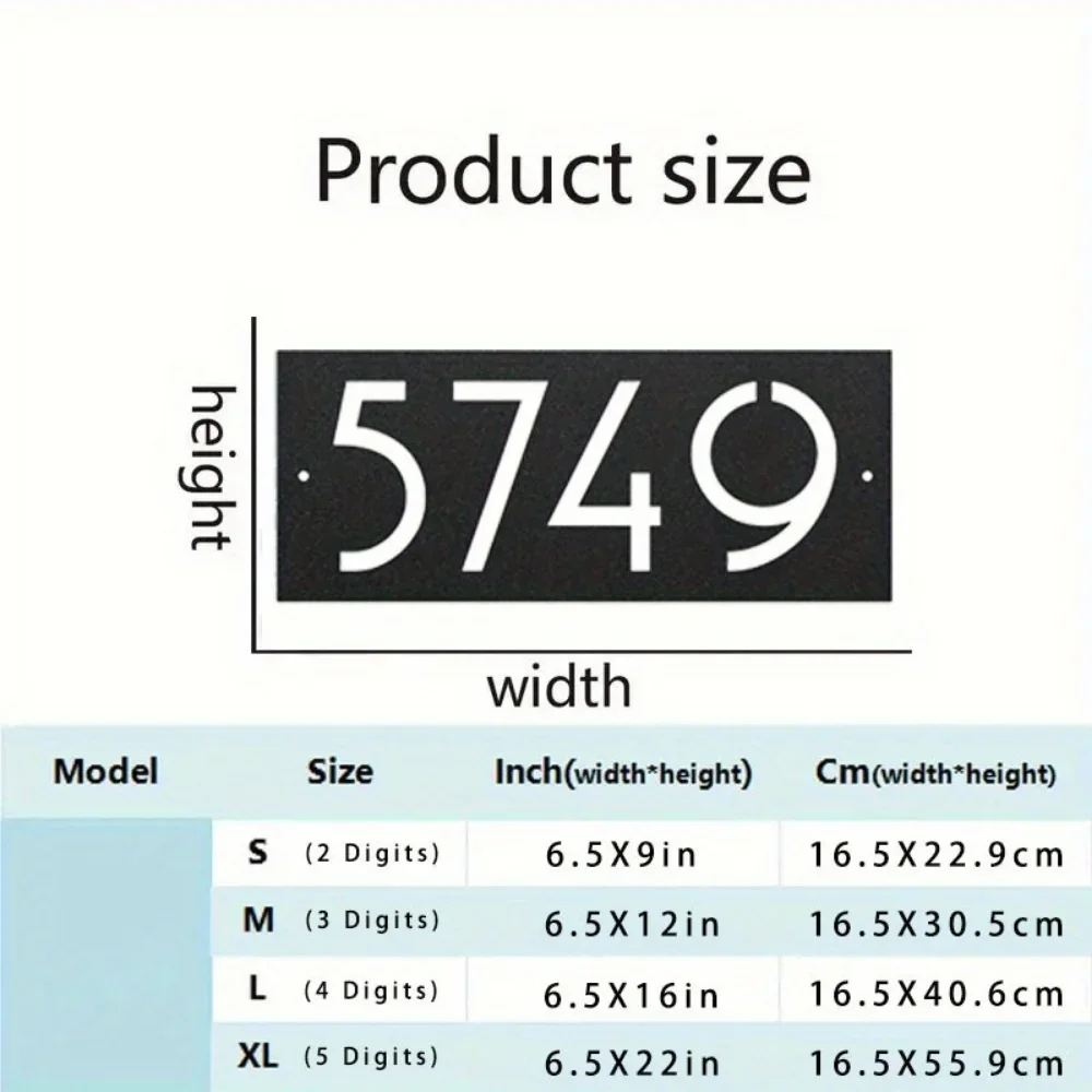 1 шт. великолепный современный прямоугольный знак середины века с номером дома