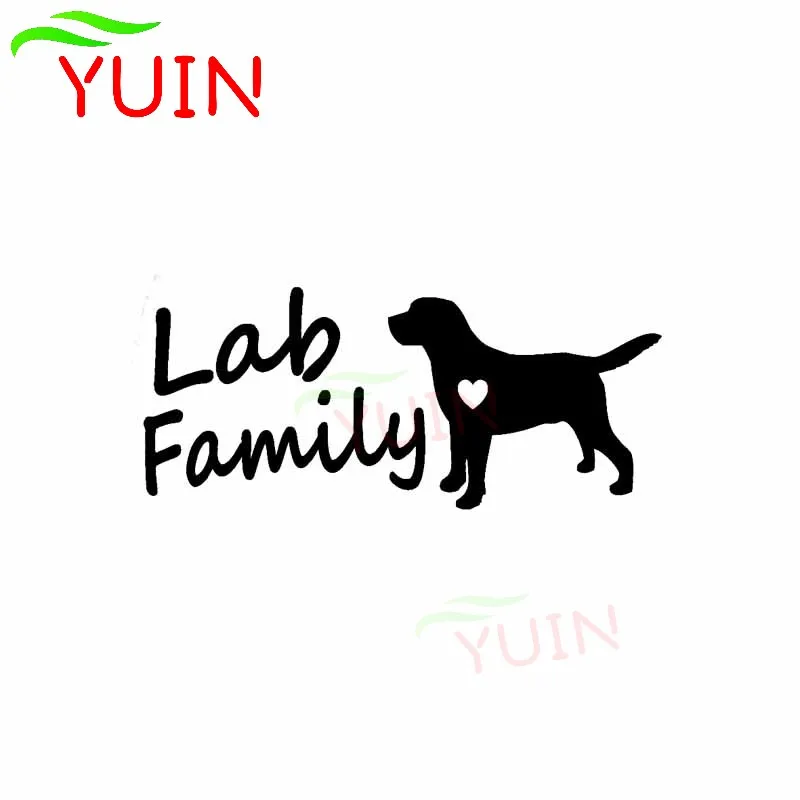 

YUIN Lab Family Labrador Mother Dog Sticker Fashion Decoration PVC Waterproof Sunscreen Decal Black/White/Red/Laser/Silver