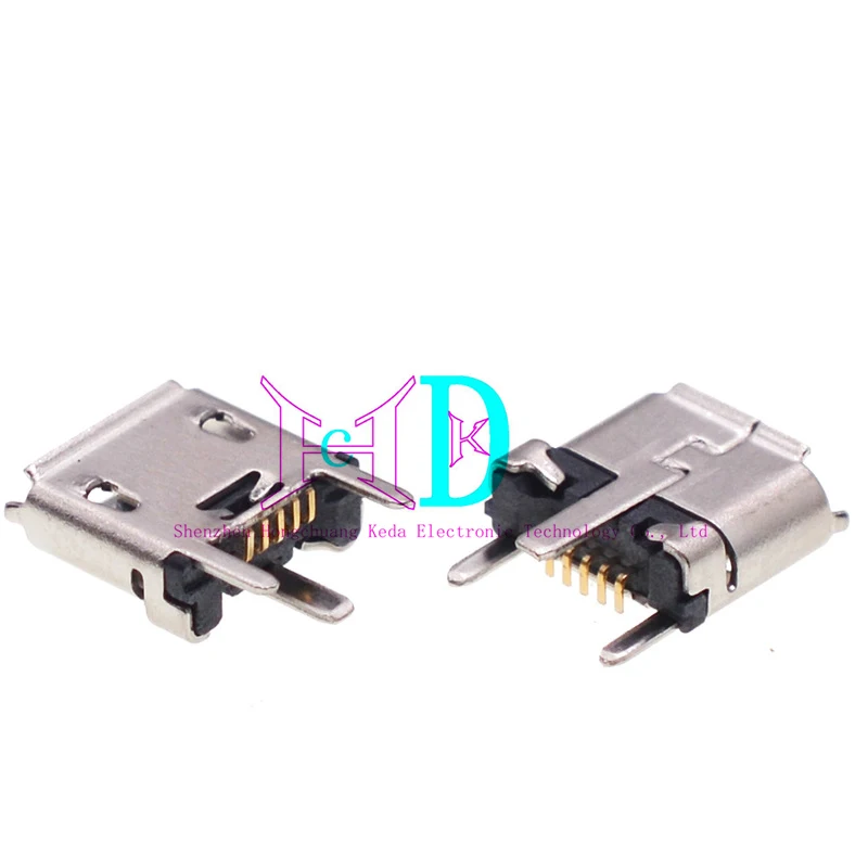10 шт. Micro 5P USB гнездо MK180 градусов SMT разъем с высокой длинной ножкой вертикальная