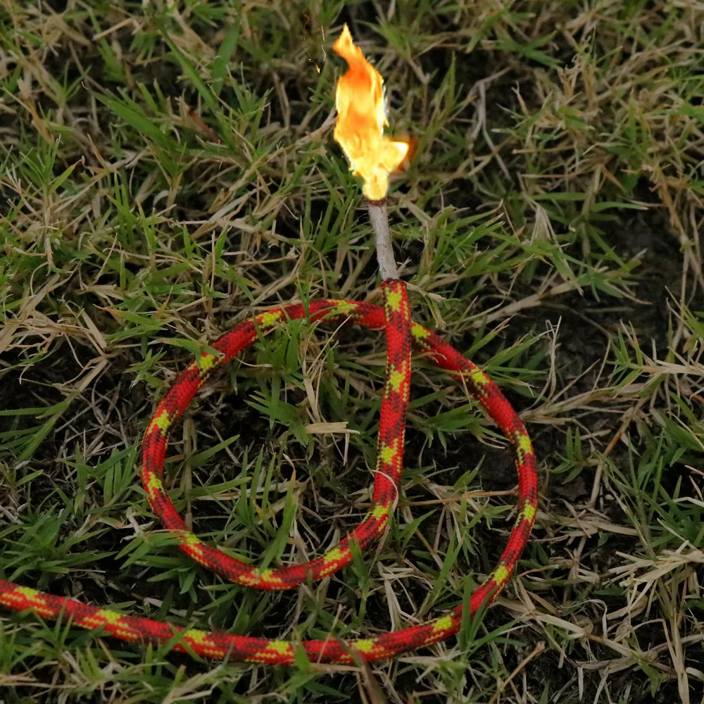 

Outdoor emergency survival umbrella rope, single thick hemp rope core, wax impregnated fire rope, 7.5 meter torch rope