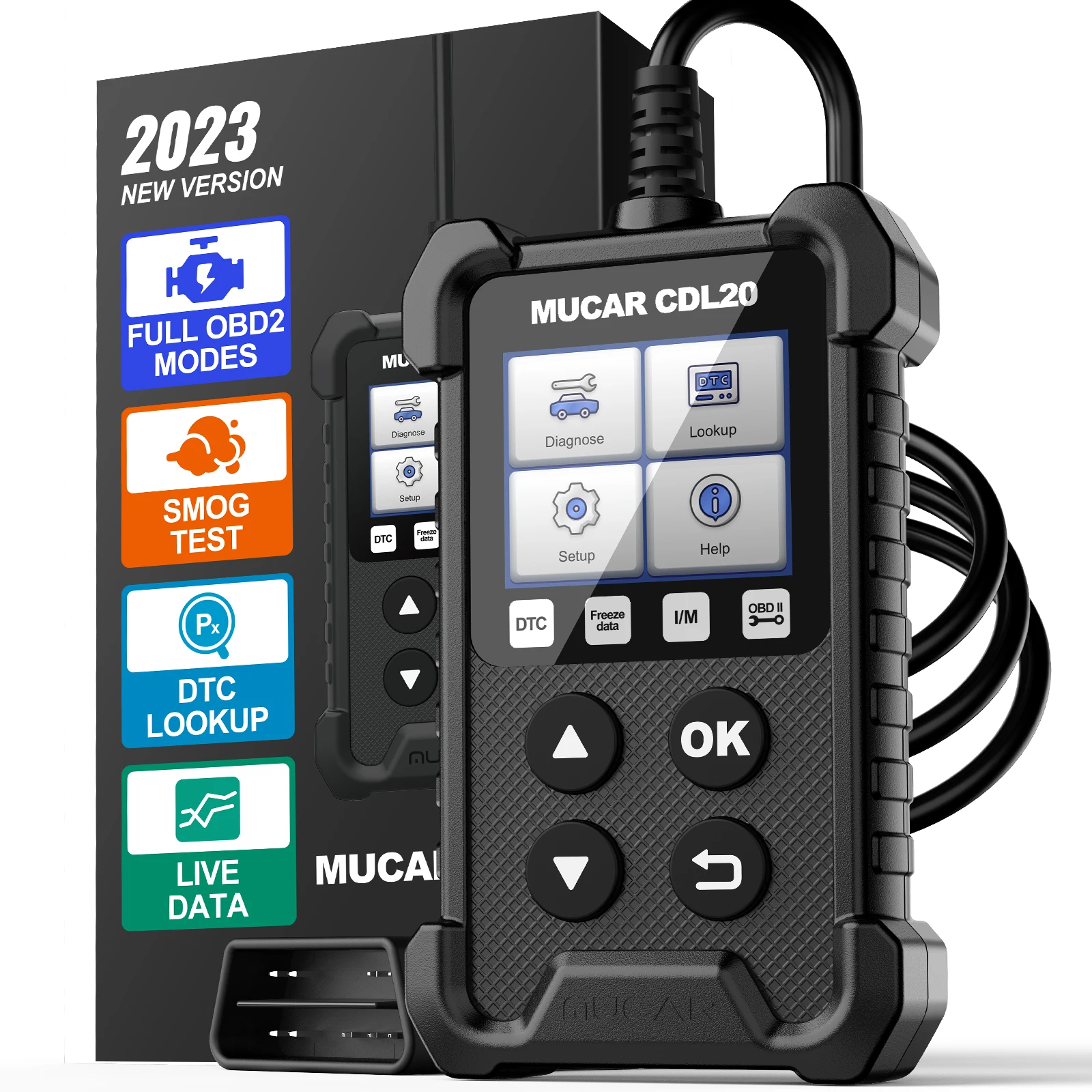 Сканер MUCAR CDL20 OBD2, профессиональная система диагностики двигателя автомобиля