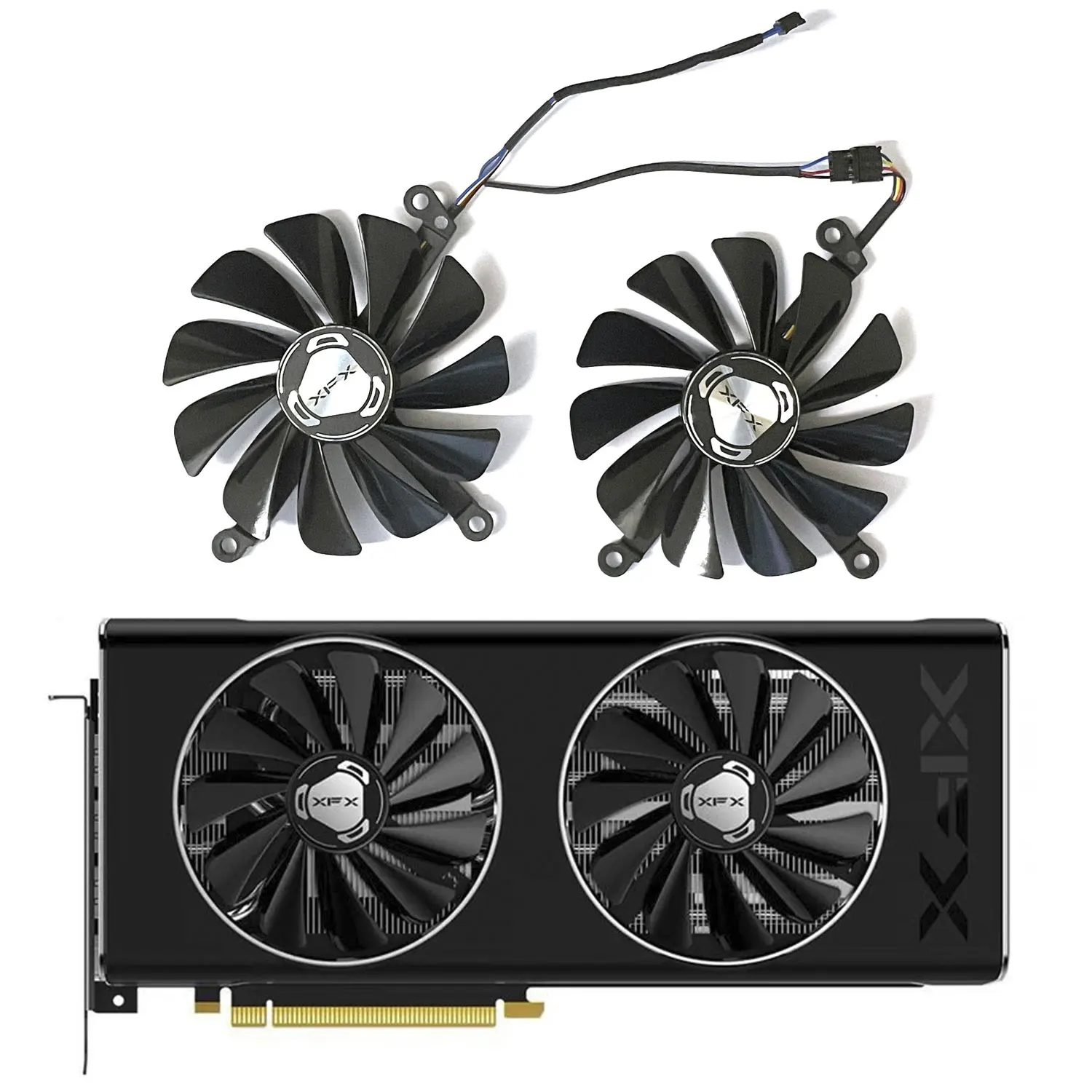 Новый оригинальный вентилятор RX5700 XT для графической карты, 4-контактный 95 мм CF1010U12S для XFX Radeon RX 5700 DD Ultra RX 5700XT THICC II Ultra