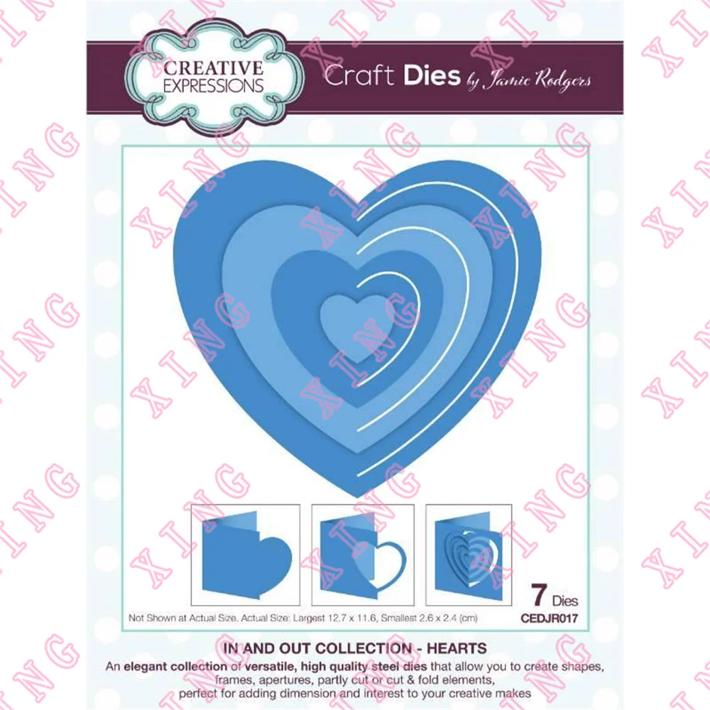 

2022 New Decoration Embossing Metal Cutting Dies In and Out Collection Hearts Craft Die Diy Greeting Card Handmade Reusable Mold
