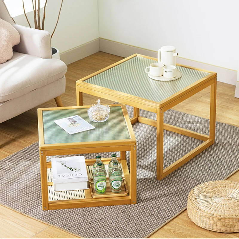 

Glass Living Room Coffee Table Decoration Design Center Bed Side Table Balcony Dressing Articulos Para El Hogar Home Furniture