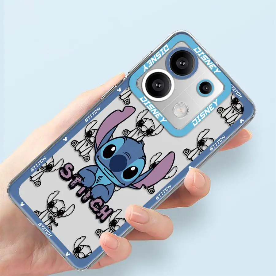 Disney Stitch Case for Xiaomi Redmi Note 11Pro 9 11s 12 Pro Plus 10 11 9s 10s 13 10Pro 12s 9Pro Soft Phone Cover Capa