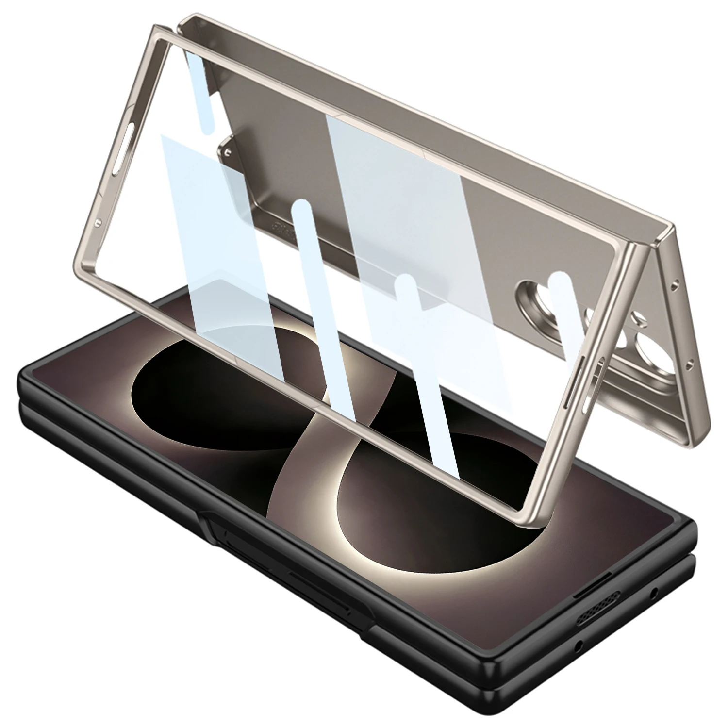 Фото Чехол GKK Matte Slim для Samsung Galaxy Z Fold 8 Ultra ZFold8, тонкий, жесткий, из поликарбоната, с отсеком для стилуса, защитная пленка из стекла 9H HD, в комплекте стилус. №3
