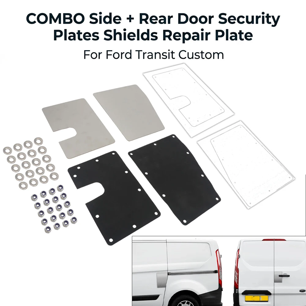 Фото Комплект защитных накладок на боковые и задние двери для Ford Transit Custom №1