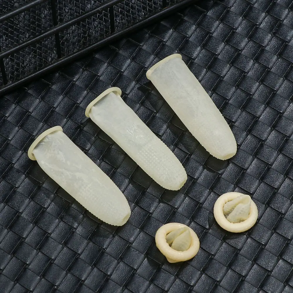 

Cleaning Accessories Nail Art Tool Fingertip Protective Finger Cover Rubber Gloves Protector Gloves White Finger Cots