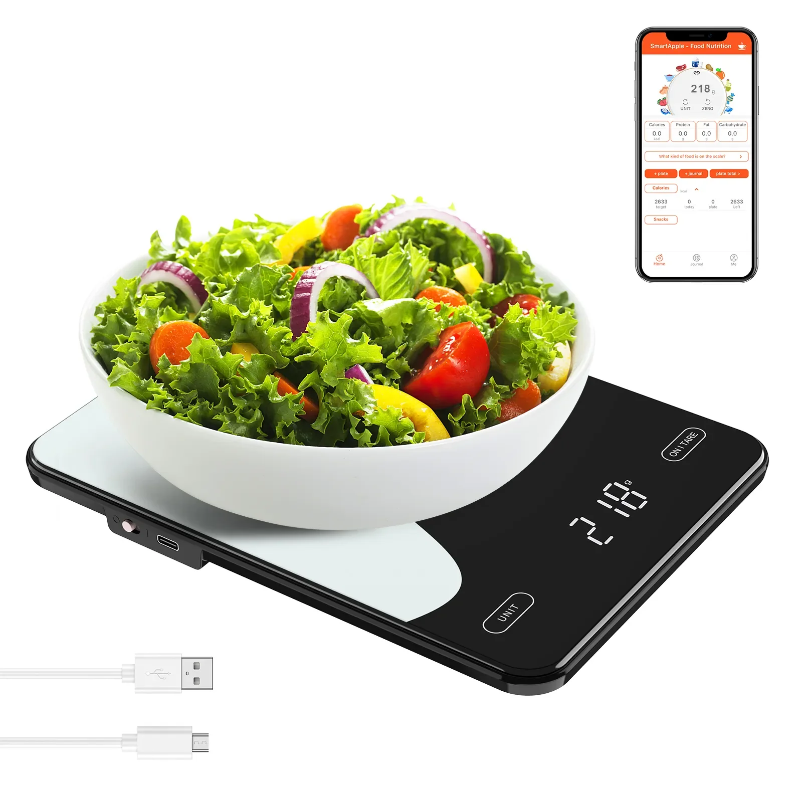 

Gram For Nutrition Scales With Smart Scales Weight Digital Kitchen Food Scale Scale Calculator Loss Baking 10kg Rechargeable APP
