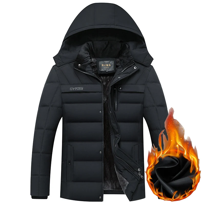 

New Winter Jacket Men -20 Degree Thicken Warm Men Parkas Hooded Coat Fleece Man's Jackets Outwear Jaqueta Masculina