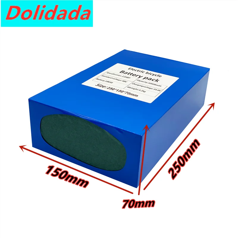 

Free Shipping 48V 50Ah 48V 50000mAhbattery 18650 13S8P Lithium Battery Pack 1000W Electric Bicycle Battery Built In 50A BMS