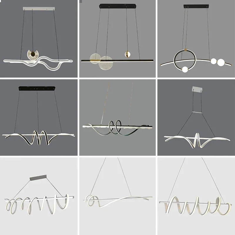 Итальянская Минималистичная Люстра для столовой Подвесная лампа гостиной