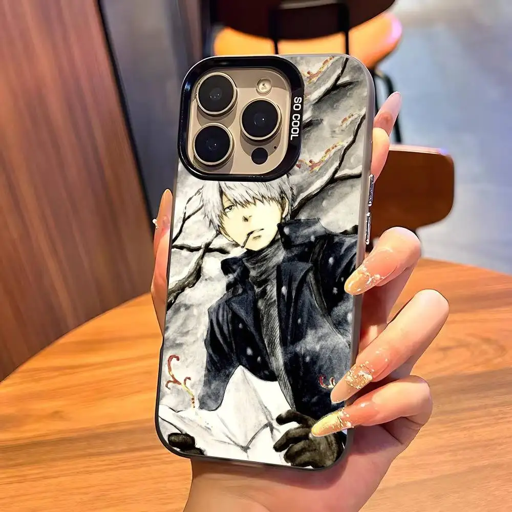 Фантазийный аниме-чехол M-Mushishi Ginko серебристого цвета для iPhone 11 12 13 14 15 16 17 Plus Pro Max XS (art.: 3920dd1d767a8) - 3920dd1d767a8