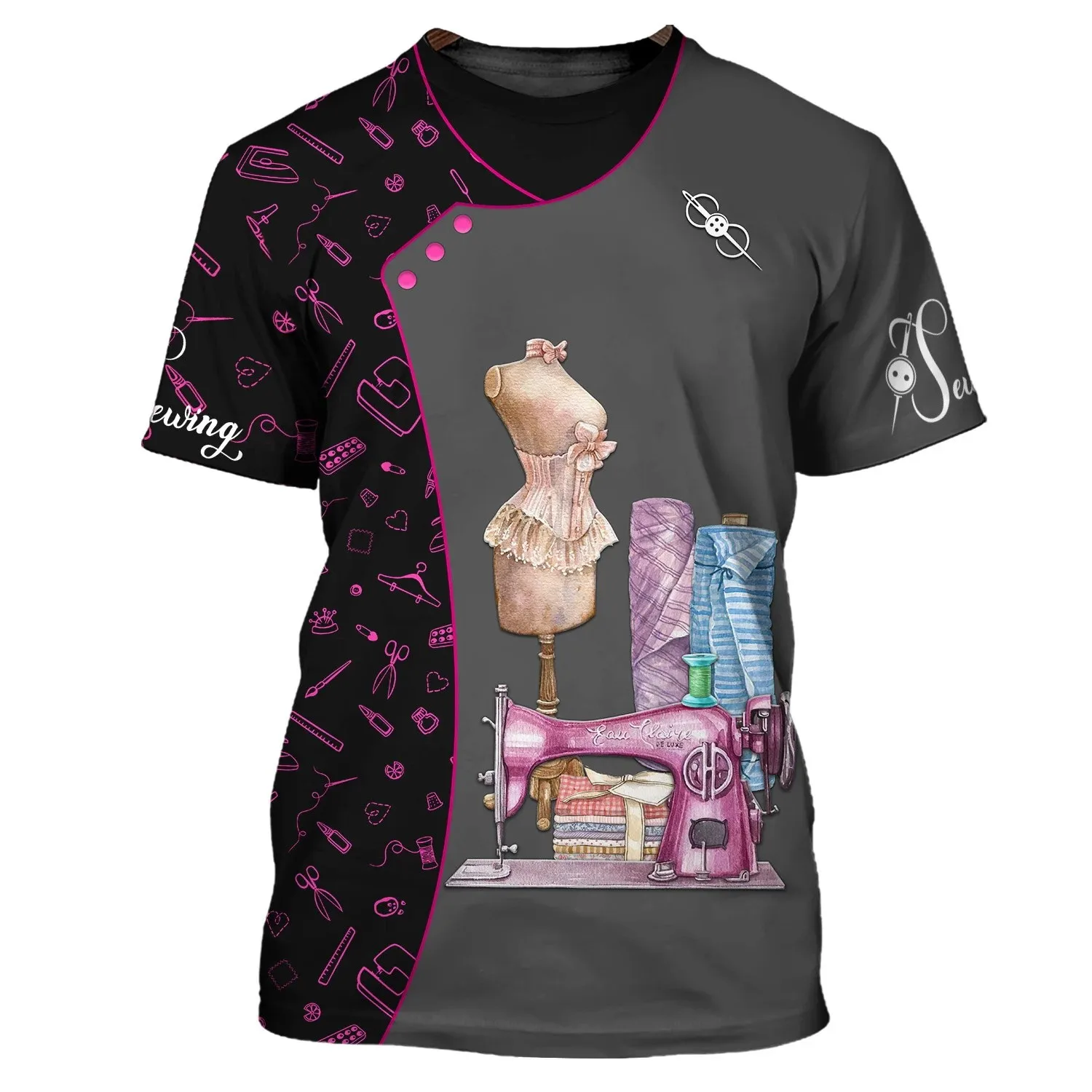 

Sewing T Shirt For Women 2023 New Women's Clothing Oversiezd Short Sleeve Uniform Summer O Neck Pullover Female Harajuku Blouse