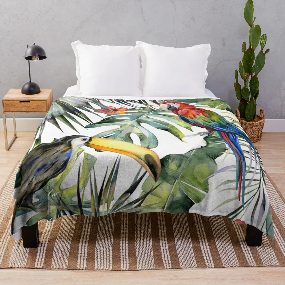 

TROPICAL JUNGLE Throw Blanket Custom Blanket